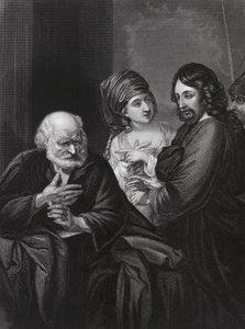 Petrus förnekar Kristus (gravyr) av Benjamin (after) West