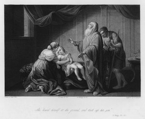 Sunemmitens Son återupprättad till liv, II Kings IV, 37 (gravyr)