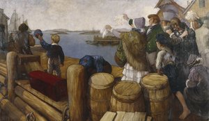 Restaurationens avgång från Stavanger 4 juli 1825 av Benjamin Blessum