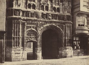 Christchurch Gateway, Canterbury,1854, tryckt 1857 (foto) av Benjamin Brecknell Turner