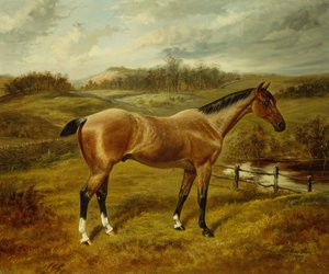 En jordgubbsjägare i ett landskap av Benjamin Cam Norton