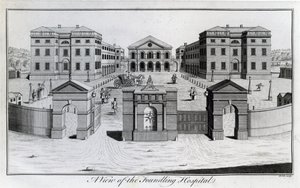 En utsikt över Foundling Hospital, 1756