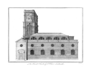 Församlingskyrkan St.Olave. Southwark., c1756