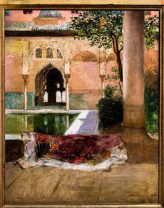 Alhambras innergård av Benjamin Constant