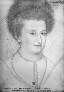 Porträtt av Jacqueline de Bueil (1580-1651) grevinnan av Moret av Benjamin Foulon