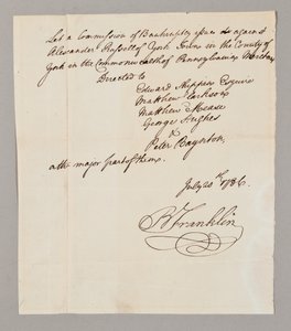 Konkurskommissionen, 20 juli 1786 (penna och bläck på papper) (se även 2561291-93)