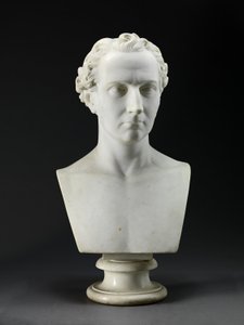 Porträttbyst av konstnärens bror, skulptören, John Gibson (1790-1866) 1837-38 (Carrara-marmor) av Benjamin Gibson