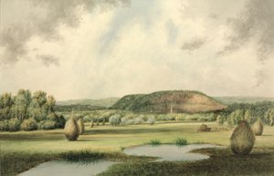 West Rock, New Haven, Connecticut, ca 1854-60 (wc på papper) av Benjamin H. Coe