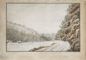 Utsikt på New Turnpike Road, på marginalen av Juniata, med en avlägsen utsikt..., 1820.