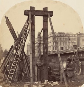 Uppförande av 1862 års internationella utställning i South Kensington,1862 (foto) av Benjamin L. Spackman