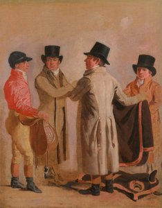 Jockeyn Frank Buckle, ägare-uppfödaren John Wastell, hans tränare Robert Robson och en stallkille