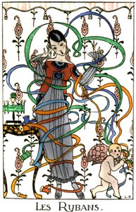 Banden, klänning i flapper-stil, ca 1919 av Benjamin Rabier