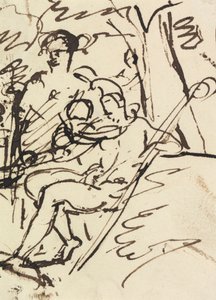 Figurstudie av en liggande soldat av Benjamin Robert Haydon
