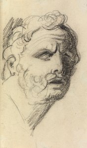 Porträttstudie av en man av Benjamin Robert Haydon