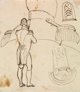 Studie för Napoleon Bonaparte av Benjamin Robert Haydon