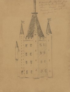 Studie av ett slott av Benjamin Robert Haydon