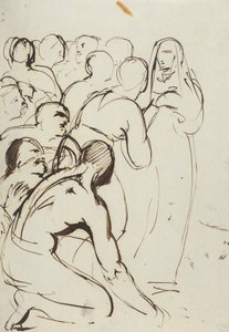 Studie av en grupp figurer, knästående och stående av Benjamin Robert Haydon