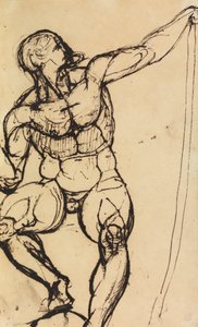 Studie av en manlig naken av Benjamin Robert Haydon