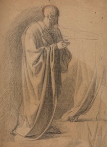 Studie av en man i en lång mantel av Benjamin Robert Haydon
