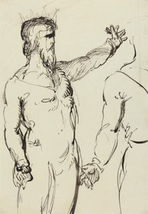 Studie av en man med utsträckt arm av Benjamin Robert Haydon