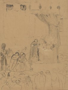 Studie av en religiös ceremoni av Benjamin Robert Haydon