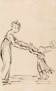 Studie av en kvinna och ett barn som leker av Benjamin Robert Haydon