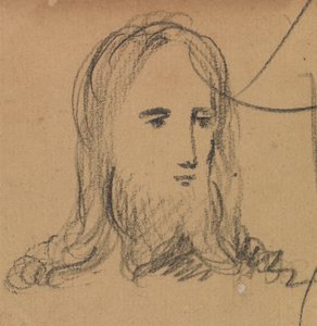 Studie av Jesu ansikte av Benjamin Robert Haydon