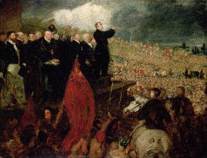 Fackföreningarnas möte på Newhall Hill, Birmingham, 16 maj 1832 av Benjamin Robert Haydon