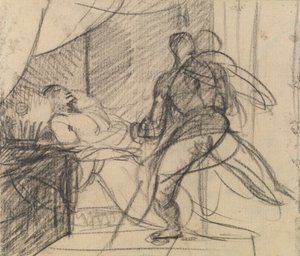 Mordet på Duncan - Macbeth med kroppen (och Lady Macbeth närmar sig)