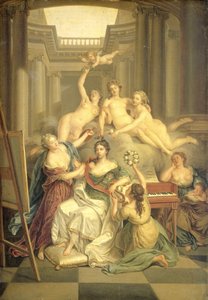 Frederika Sophia Wilhelmina av Preussen (1751-1820). Fru till prins Willem V, i konsttemplet