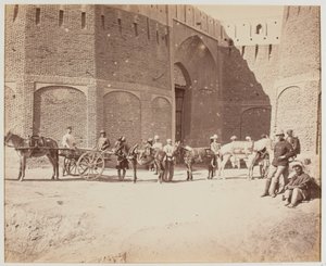 Durani Gate, Heyland Cart och Pack Mules, som visar de olika typerna av packsadlar, Kandahar