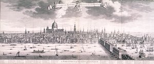 Panoramautsikt över London, 1710