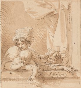 En mor och två barn av Benjamin West