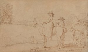 En konstnär som skissar i Windsor Park av Benjamin West
