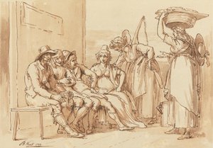 Karaktärer på gatorna i London av Benjamin West