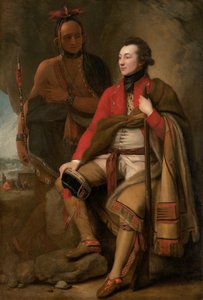 Överste Guy Johnson och Karonghyontye kapten David Hill, 1776. av Benjamin West