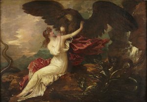 Örnen tar med sig koppen till psyket av Benjamin West