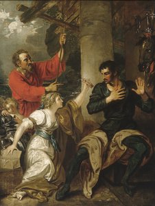 The Damsel and Orlando, ca. 1793. av Benjamin West