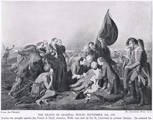 The Death of General Wolfe, 13 september 1759, illustration från 
