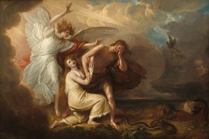 Utdrivningen av Adam och Eva från paradiset av Benjamin West