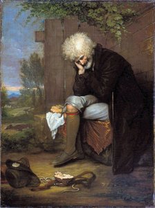 Pilgrimen som sörjer sin döda åsna av Benjamin West