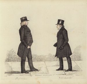 Eminenta Edinburghians, aka Modern Athenians, John Wilson, Esq, professor i moralfilosofi, George Joseph Bell, Esq, professor i skotsk lag (färgad gravyr) av Benjamin William Crombie
