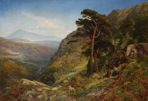 På kullarna ovanför Betws-y-Coed, Wales