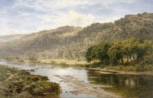 På Llugwy nedanför Capel Curig (olja på duk) av Benjamin Williams Leader