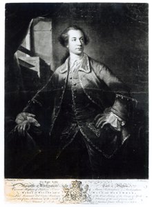 Picha ya Charles Watson-Wentworth, Marquis wa pili wa Rockingham (1730-82), iliyochongwa na Richard Houston (1721-75) swed.
