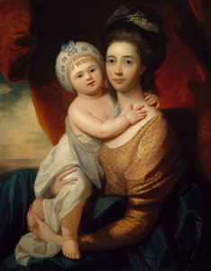 Lady Sondes med sin späda son, ca 1793-94 av Benjamin school of West