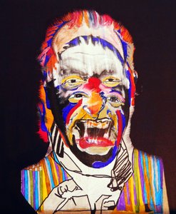 50 stora författare i historien : Charles Bukowski, 2015 (olja och akryl på duk) av Benoit Erwann Boucherot