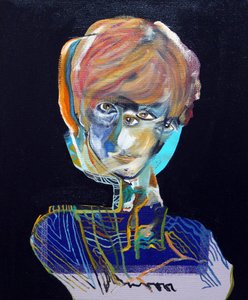 50 stora författare i historien : Françoise Sagan, 2015 (olja och akryl på duk) av Benoit Erwann Boucherot