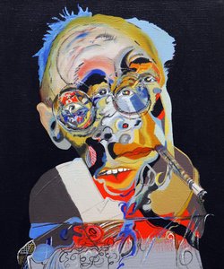 50 stora författare i historien : Henry Miller, 2015 (olja och akryl på duk) av Benoit Erwann Boucherot