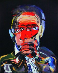 50 stora författare i historien : Juan Rulfo, 2015 (olja och akryl på duk) av Benoit Erwann Boucherot